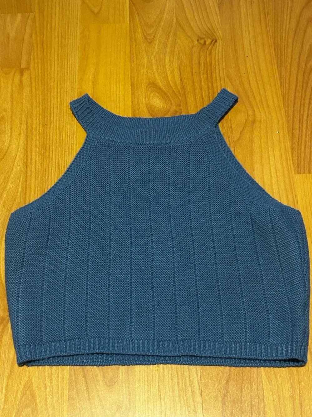 Fashion Nova Like New Blue Ribbed Crop Top and  Skirt Set Size Small - Picture 8 of 8